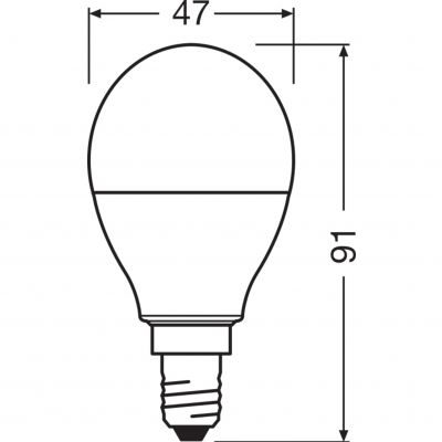 OSRAM Żarówka LED KULKA E14 5,5W 40W RGBW + PILOT LEDVANCE (4058075430877)