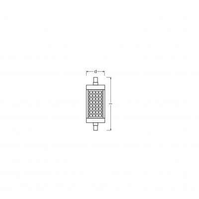 LED LINE 78mm 100D 12W 827 230V R7S 6X1 LEDVANCE (4058075432536)