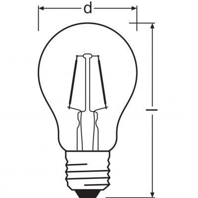 Lampa LED STAR CL A Yellow 15 non-dim 2,5W E27 LEDVANCE (4058075433922)