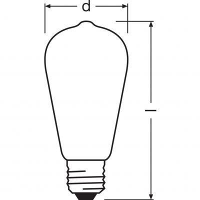 LEDISON40 4W 827 230VGLFR E27 6X1 LEDVANCE (4058075434387)