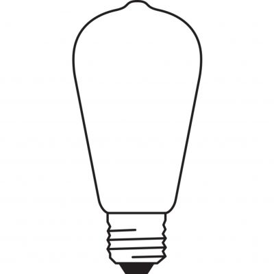 LEDISON40 4W 827 230VGLFR E27 6X1 LEDVANCE (4058075434387)