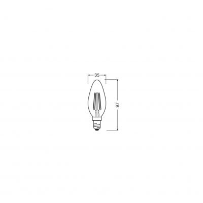 LED STAR+ CL B Act&RelFIL 40 non-dim 5W 827 E14 LAMPA LED LEDVANCE (4058075434783)