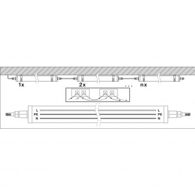 Oprawa hermetyczna DAMP PROOF LED SPECIAL 1200 42W 4000K WT IP67 LEDV LEDVANCE (4058075452152)
