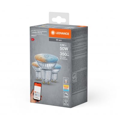 3PAK Żarówka LED GU10 5W 350lm CCT SMART+ WiFi Ściemnialna 4058075486034 LEDVANCE (4058075486034)