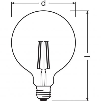 SMART+ Filament Globe Dimmable 60 5,5W E27 LEDVANCE (4058075528291)