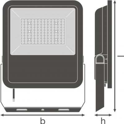 FLOOD LED AREA 72W 830 ASYM 48X92 BK LEDV NAŚWIETLACZ FLOODLIGHT LEDVANCE (4058075539730)