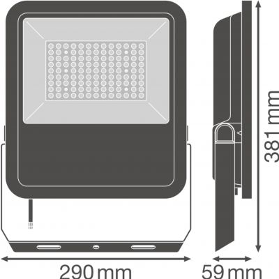 FLOOD LED AREA 72W 830 ASYM 48X92 BK LEDV NAŚWIETLACZ FLOODLIGHT LEDVANCE (4058075539730)