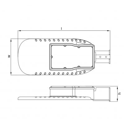 Oprawa uliczna ECO AREA SPD 90W 865 IP66 GY 4X1 EUE LEDV 90W 12150lm 135lm/W 6500K 4058075557796 LEDVANCE (4058075557796)