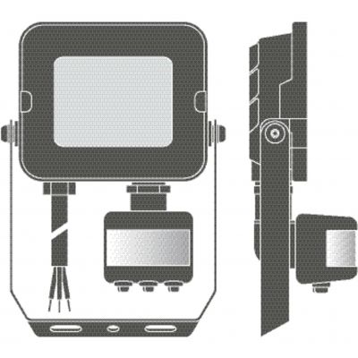 Naświetlacz LED FLOOD COMPACT SENSOR V 10W 840 SYM 100 BK 4058075575240 LEDVANCE (4058075575240)