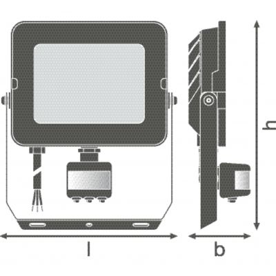 Naświetlacz LED FLOOD COMPACT SENSOR V 50W 840 SYM 100 BK 4058075575325 LEDVANCE (4058075575325)