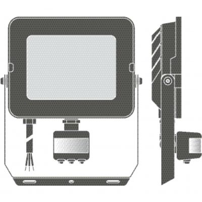 Naświetlacz LED FLOOD COMPACT SENSOR V 50W 840 SYM 100 BK 4058075575325 LEDVANCE (4058075575325)