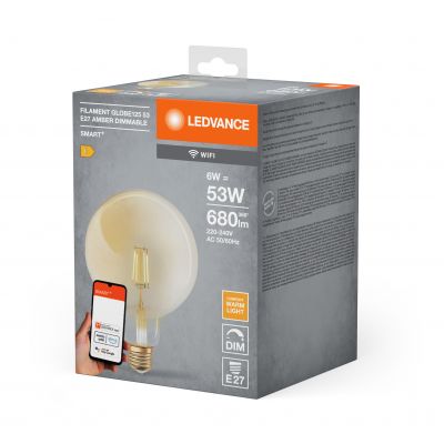 SMART+ WiFi CL Globe125 Gold DIM 53 6W 824 E27 LEDVANCE (4058075609693)