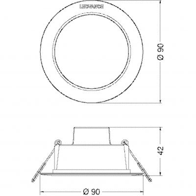 DL IP44 DN 90 4W 840 WT LEDVANCE (4058075702882)