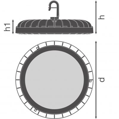 Oprawa LED HIGH BAY COMPACT 166W 865 110DEG IP65 4058075708228 LEDVANCE (4058075708228)