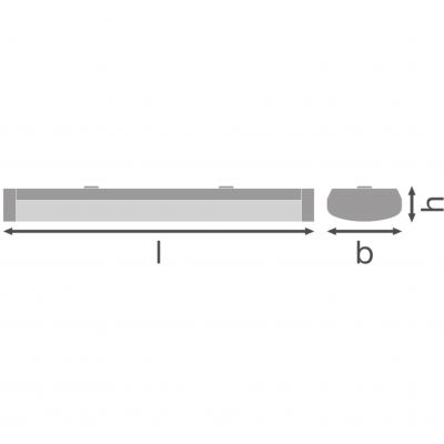 LINEAR SURFACE 600 P 18W 840 WT IP44 LEDVANCE (4058075733091)