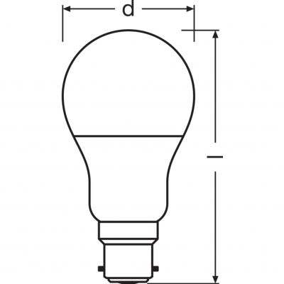 BASE CL A60 8,5W 827 230V FR B22D FS4 LEDVANCE (4058075819511)