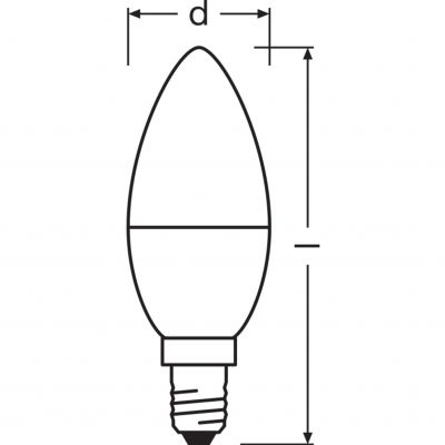 Żarówka LED /4szt./ Świeczka E14 4,9W=40W 4000K nautralna biel 180st OSRAM (4058075819610)