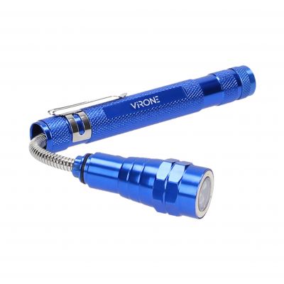 Latarka teleskopowa 17-57 cm, 3 LED, 4 x LR44, wyginana głowica, magnes WL-9 ORNO (WL-9)