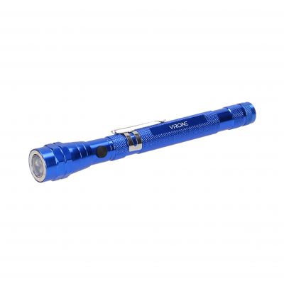 Latarka teleskopowa 17-57 cm, 3 LED, 4 x LR44, wyginana głowica, magnes WL-9 ORNO (WL-9)