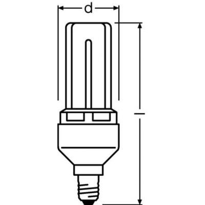 Świetlówka kompaktowa DULUX STAR 5W 2700K 827 220-240V E14 FS1 OSRAM LEDVANCE (4008321063175)