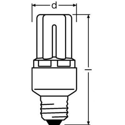 Świetlówka kompaktowa DULUX STAR 8W 2700K E7 8W/827 220-240V  FS1 OSRAM LEDVANCE (4008321063205)