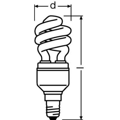 DSTARMITW 8W 827 220-240V E14 10X1 LEDVANCE (4008321334510)