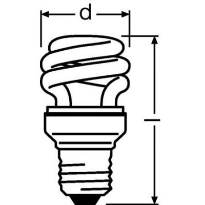 Świetlówka kompaktowa  DULUX STAR TWIST 8W 2700K 827 220-240V E27  OSRAM LEDVANCE (4008321334480)