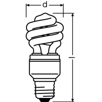 Ledvance Świetlówka kompaktowa - DTWIST 13W/827 220-240V E27 10X1 (4008321293985)