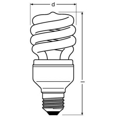 Ledvance Świetlówka kompaktowa - DTWIST 18W/827 220-240V E27 10X1 (4008321294029)