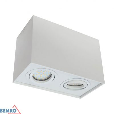 Oprawa DOWNLIGHT ORTAL  regulowana 182X96 2XGU10 MAX. 2x50W biały BEMKO (C23-DLO-AS-GU10-250-WH)
