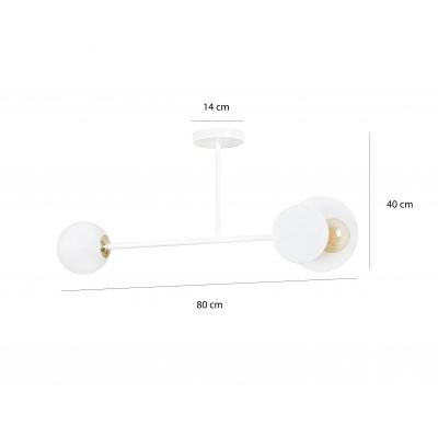 Emibig lampa sufitowa MINERVA 2 WHITE E27 60W MAX 613/2 (613/2)