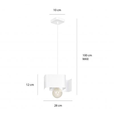 Emibig lampa wisząca KOMA 1 WHITE E27 60W MAX 631/1 (631/1)