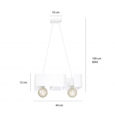 Emibig lampa wisząca KOMA 2 WHITE E27 60W MAX 631/2 (631/2)