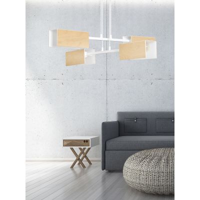 Emibig lampa wisząca ZAPER 4 WHITE E27 60W MAX 617/4 (617/4)