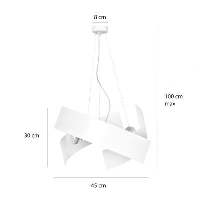 Emibig lampa wisząca MODO WHITE E-27 60W MAX 585/1 (585/1)