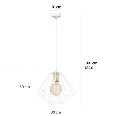 Emibig lampa wisząca ALTEO 1 WHITE E-27 60W MAX 226/1 (226/1)