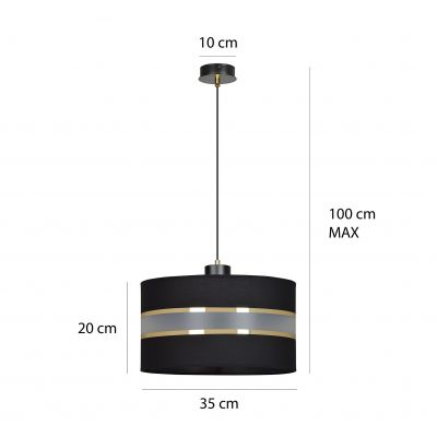 Emibig lampa wisząca MOGI 1 BLACK E-27 60W MAX 601/1 (601/1)