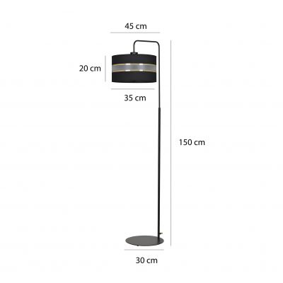 Emibig lampa stojąca MOGI LP1 BLACK E-27 60W MAX 601/LP1 (601/LP1)