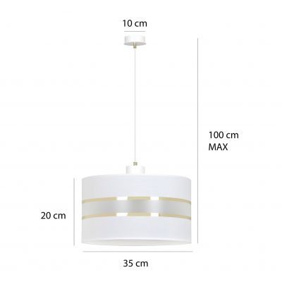 Emibig lampa wisząca MOGI 1 WHITE E-27 60W MAX 602/1 (602/1)