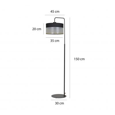 Emibig lampa stojąca MUTO LP1 BLACK E-27 60W MAX 603/LP1 (603/LP1)