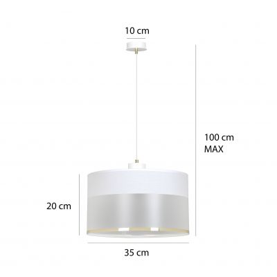 Emibig lampa wisząca MUTO 1 WHITE E-27 60W MAX 604/1 (604/1)