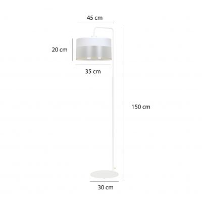 Emibig lampa stojąca MUTO LP1 WHITE E-27 60W MAX 604/LP1 (604/LP1)