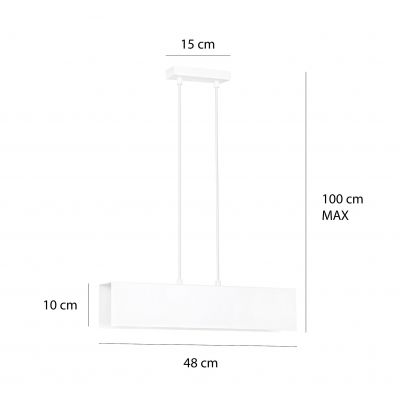 Emibig lampa wisząca GENTOR 2 WHITE E-27 60W MAX 673/2 (673/2)