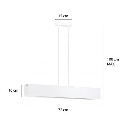 Emibig lampa wisząca GENTOR 3 WHITE E-27 60W MAX 673/3 (673/3)