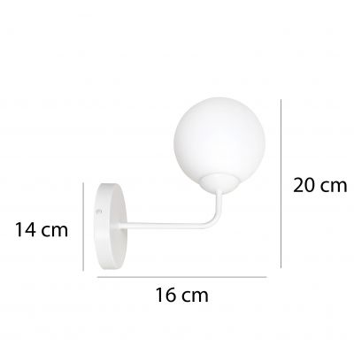 Emibig kinkiet SELBI K1 WHITE E-14 40W MAX 734/K1W (734/K1W)