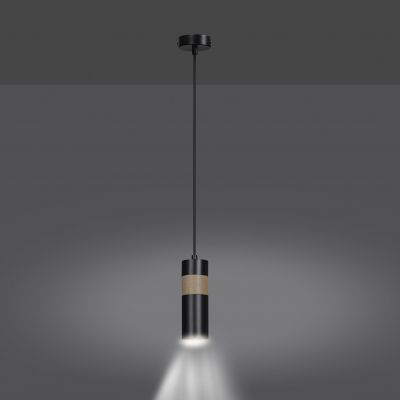 Emibig lampa wisząca AKARI 1 BLACK GU-10 30W MAX 732/1 (732/1)