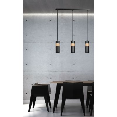 Emibig lampa wisząca AKARI 3 BLACK GU-10 30W MAX 732/3 (732/3)