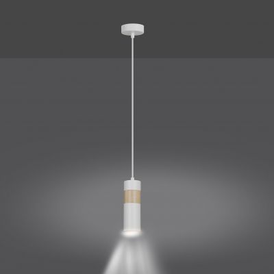 Emibig lampa wisząca AKARI 1 WHITE GU-10 30W MAX 733/1 (733/1)