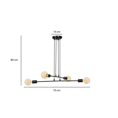 Emibig lampa wisząca MULTIPO 4 WHITE E-27 40W MAX 697/4 (697/4)