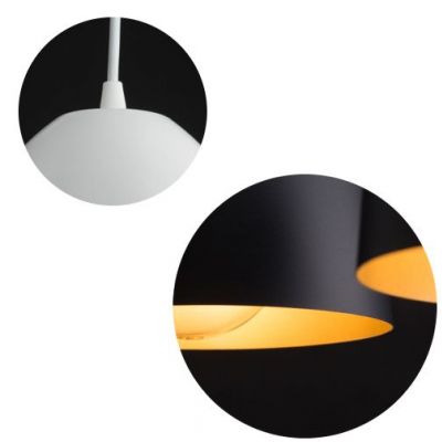 Emibig lampa wisząca LENOX 1 WHITE / GOLD E27 60W MAX 411/1 (411/1)